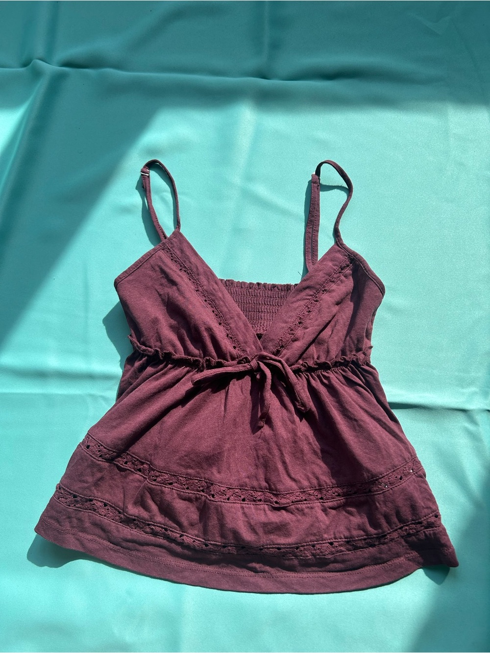 Plum babydoll top